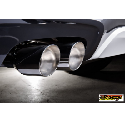 Escape Trasero Doble Acero Inox Salidas Redondas 2x80 Mm Sport Line Asimetricas - Modificación Del Parachoques Original
  Bm