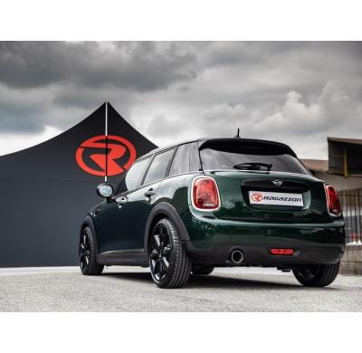 Escape Trasero Acero Inox Salidas Redondas Centrales 2 / 102 Mm  
 Línea Con Diámetro Mejorado 60 Mm 
 Mini F55 2014>> Coope