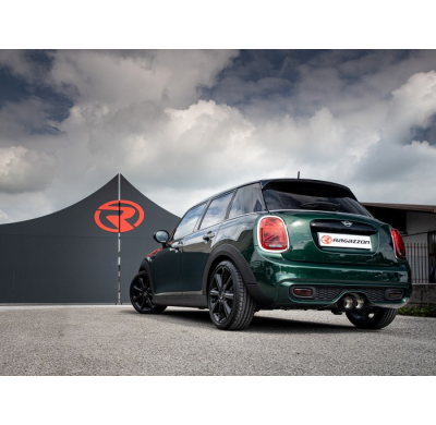 Escape Trasero Acero Inox Salidas Redondas Centrales 2 / 102 Mm  
 Línea Con Diámetro Mejorado 60 Mm 
 Mini F55 2014>> Coope