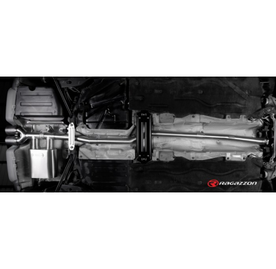 Escape Trasero Acero Inox Salidas Redondas Centrales 2 / 100 Mm Carbon Shot
 Con Válvula Eléctrica Integradas Y Mando Wifi.