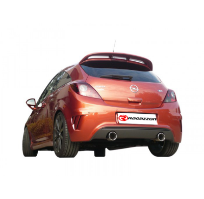 Escape Trasero Doble Acero Inox Salidas Redondas 102 Mm
 Línea Con Diámetro Mejorado 60 Mm 
 Opel Corsa D 1.6 Turbo Opc Nürb