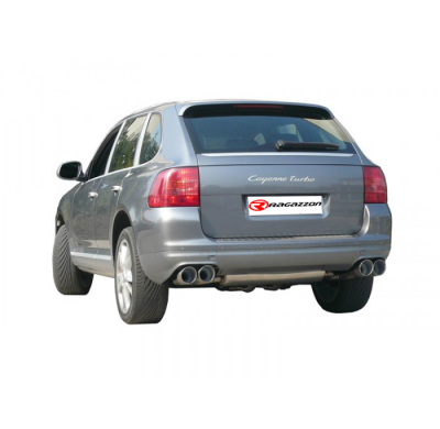 Escape Trasero Doble Acero Inox Salidas Redondas 2x102 Mm Sport Line Asimetricas
  Porsche Cayenne(955) 2002>>2007 Turbo 4.5
