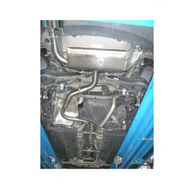 Escape Trasero Acero Inox Salidas Centrales Redondas 2x90 Mm - Modificación Del Parachoques Original - Parachoques R32
  Vol