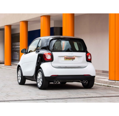 Escape Trasero Doble Acero Inox Salidas Redondas 2x70 Mm 
  Smart Fortwo (Typ453) 2014>> 1.0 (45kw) 2015>>2017 Ragazzon