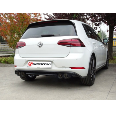 Escape Trasero Acero Inox Salidas Redondas 2x80 Mm Asimetricas
 Línea Con Diámetro Mejorado 60 Mm 
 Volkswagen Golf Mk7 1.6t