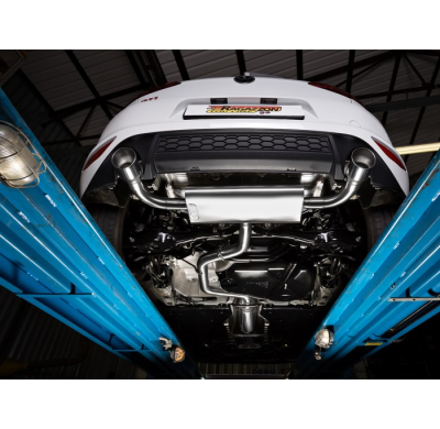 Escape Delantero Acero Inox + Tramo Intermedio Con Escape Acero Inox + Tramo Trasero Doble Acero Inox Salidas Redondas 1