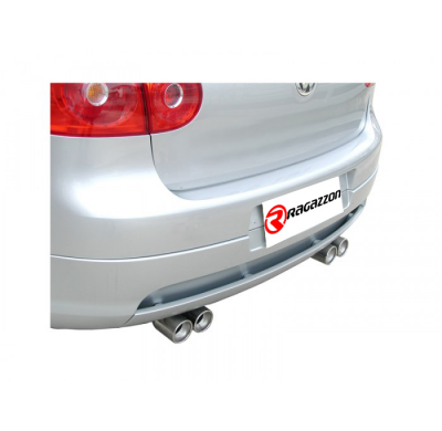 Escape Trasero Doble Acero Inox Salidas Redondas 2x80 Mm - Modificación Del Parachoques Original
  Volkswagen Golf Mk5 1.9td