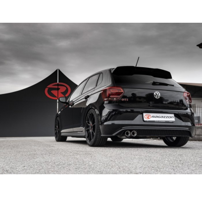 Escape Trasero Acero Inox Salidas Redondas 2x80 Mm Asimetricas
 Línea Con Diámetro Mejorado 70 Mm
 Volkswagen Polo Aw 2017>>