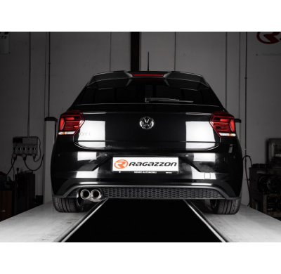 Escape Trasero Acero Inox Salidas Redondas 2x80 Mm Asimetricas
 Línea Con Diámetro Mejorado 70 Mm
 Volkswagen Polo Aw 2017>>