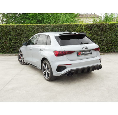Tramo intermedio grupo N en acero inox + Silencioso trasero doble en acero inox
 
 
 CON HOMOLOGACION Audi A3 (typ 8Y - GY) 2020