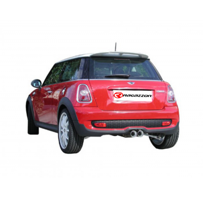 Escape Trasero Acero Inox Salidas Redondas 2x90 Mm Sport Line  
 Con Válvula Eléctrica Integradas Y Mando Wifi.
 Mini R56 20