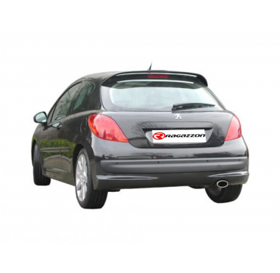Escape Trasero Acero Inox Con Salida Redonda 102 Mm Sport Line
  Peugeot 207 1.6 16v Thp (110kw) 05/2006>> Ragazzon