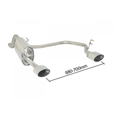 Escape Trasero Doble Acero Inox Salidas Ovaladas 135x90 Mm - Modificación Del Parachoques Original - Añadido Trasero Cadamur