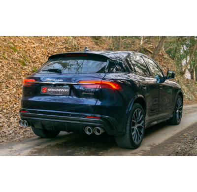 Protecciones aerodinámicas traseras izquierda y derecha modificadas para la instalación del escape trasero.</p>
 
 
 - Maserati