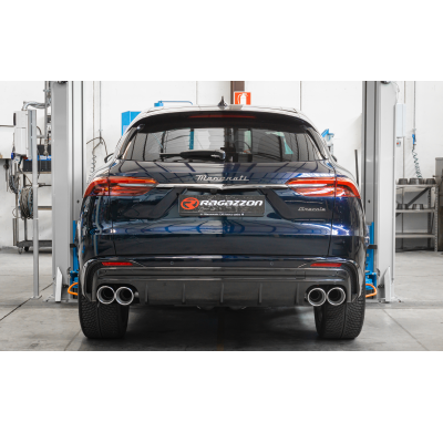 Protecciones aerodinámicas traseras izquierda y derecha modificadas para la instalación del escape trasero.</p>
 
 
 - Maserati