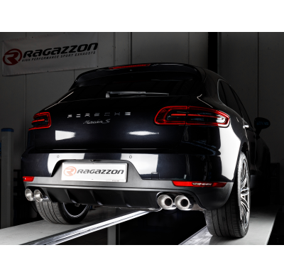 Silencioso trasero doble en acero inox con salidas redondas 102 mm Sport Line  </p>
 
 
 CON HOMOLOGACION Porsche Macan Mk1 (typ