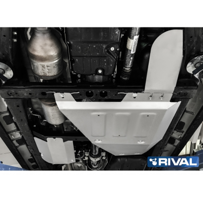 Protector Aluminio 4 mm Rival caja de transferencia+adblue+sonda de oxigeno Toyota Hilux Revo, Executive/Rocco, Invincible 4WD 2
