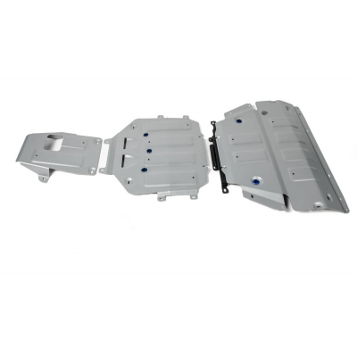 Protector Aluminio 4 mm Rival kit completo (4 piezas) Mitsubishi Pajero IV / Montero IV / Shogun IV  3,0; 3,2; 3,8 2006-2012; 20