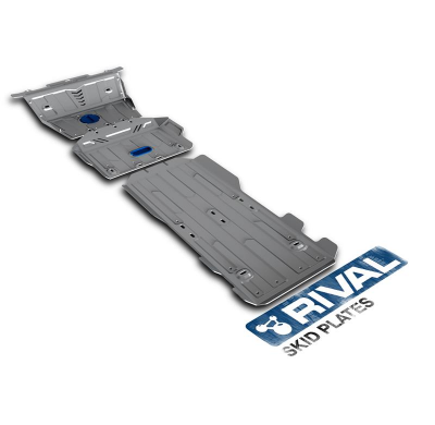 Protector Aluminio 4 mm Rival kit completo (3 piezas) Toyota Land Cruiser Prado 150 J15 2,7; 2,8TD; 4,0 2017- 5 doors