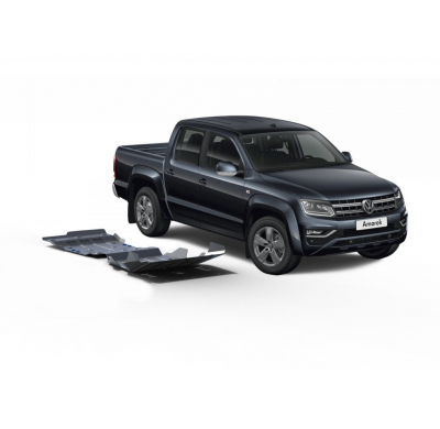 Protector Aluminio 4 mm Rival kit completo sin depósito (2 uds.) Volkswagen Amarok  2,0TDI; 3,0TDI 2016-2021