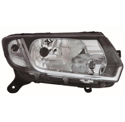 Dacia Sandero/Logan 13-*Faro Dch Con Regulacion Manual- Interior Negro H4
