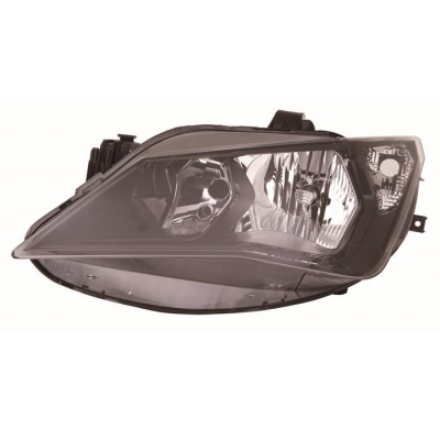 Seat Ibiza 12-*Faro Izq Con Regulacion Electrico/Manual Interior Negro H7/H7(Sport)