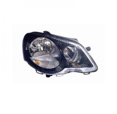 Vw Polo 05-*Faro Dch C/Reg Ele (Int Negro)