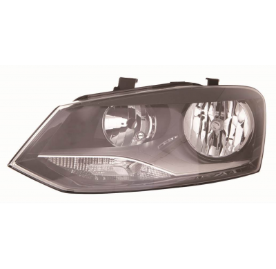 Optica Izquierda H7+h7 Electrica-Con Motor-Negro