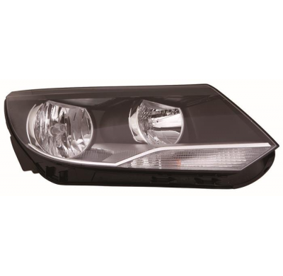 Vw Tiguan 11-*Faro Dch Con Regulacion Electrica Con Motor Interior Negro H7/H15