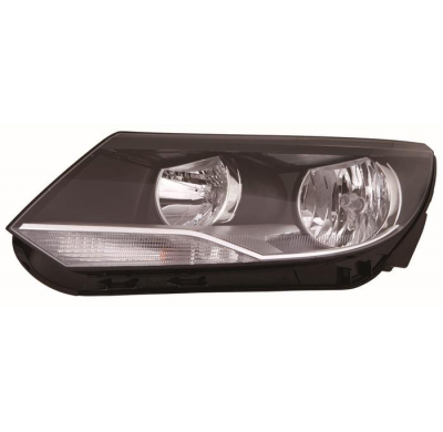 Vw Tiguan 11-*Faro Izq Con Regulacion Electrica Con Motor Interior Negro H7/H15