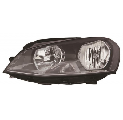 Vw Golf Vii 13-*Faro Izq Con Regulacion Electrica Con Motor H7/H15 (Interior Negro)