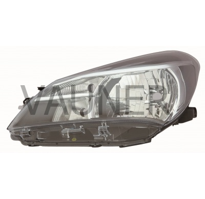 Toyota Yaris 15-*Faro Izq Con Regulacion Electrica Interior/Negro H4