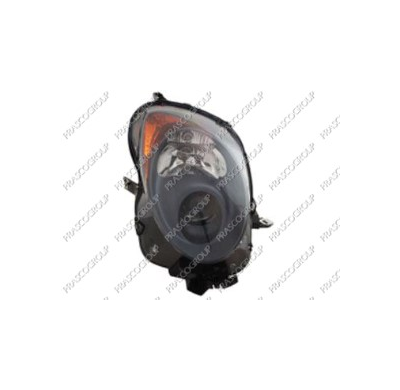 Optica Dcha H7+h7 Electrica-C/Motor-Negra