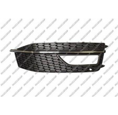 Rejilla Derecha Paragolpes-Negra-Con Agujeros Antiniebla-Con Moldura Cromada Mod. S4 Audi A4 2012->