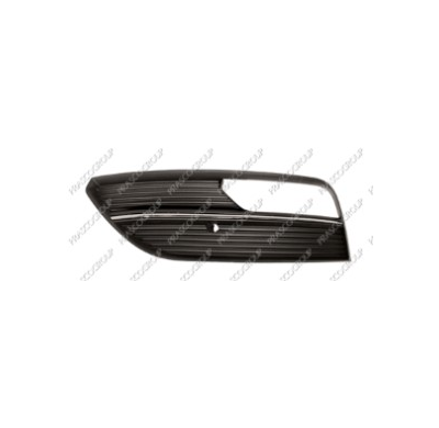 Rejilla Izquierda Paragolpes-Negra-Con Agujeros Antiniebla-Con Moldura Cromada