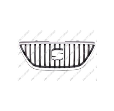 Rejilla Negra Con Moldura Cromada