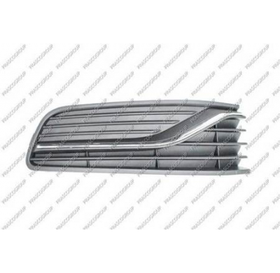 Rejilla Derecha Paragolpes-Negra-Sin Agujeros Antiniebla-Con Moldura Cromada Volkswagen Polo 2014->