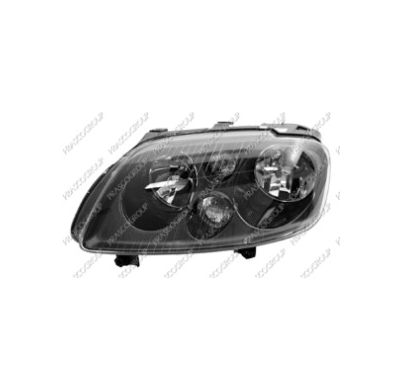 Optica.Izq H7+h7 Electric.(Interior Negro).Con Motor Touran 03>06