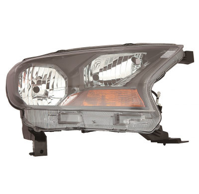 Ford Ranger 16-*Faro Dch Con Regulacion Manual/Electrica Interior Negro H7/H15