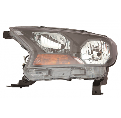 Ford Ranger 16-*Faro Izq Con Regulacion Manual/Electrica Interior Negro H7/H15