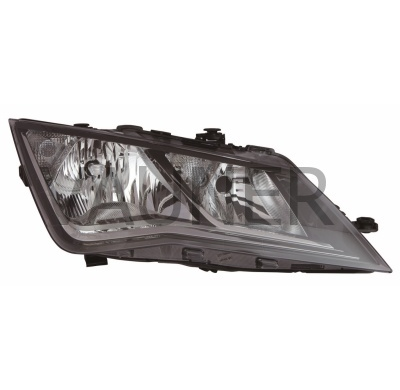 Seat Leon 12-*Faro Dch Con Regulacion Electrica Con Motor Interior Negro H7/H7