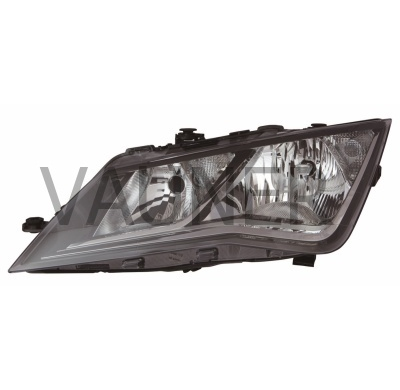 Seat Leon 12-*Faro Izq Con Regulacion Electrica Con Motor Interior Negro H7/H7