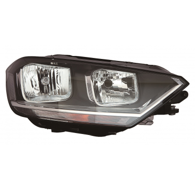 Vw Golf Vii Sportsvan 14-*Faro Dch Con Regulacion Electrica Con Motor Interior Negro H7/H15/H21