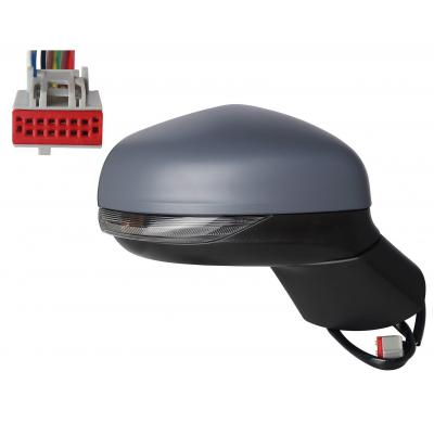 FORD PUMA 2019.09-*RETROVISOR DCH ELECTRICO TERMICO PARA PINTAR CONVEXO CON PILOTO 6PIN