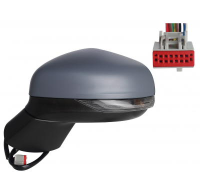 FORD PUMA 2019.09-*RETROVISOR IZQ ELECTRICO TERMICO PARA PINTAR CONVEXO CON PILOTO 6PIN