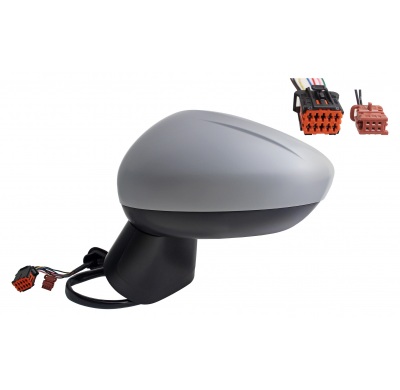 Opel Crossland X 2017.04- * Retrovisor Izq Electrico Termico Para Pintar Abatible Electricamente Convexo Con Sensor Angulo Muer