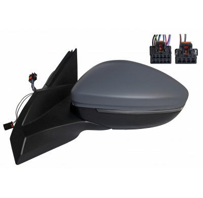 Peugeot 2008 2019.08- *  Retrovisor Izq Elec Para Pintar Abatible Electricamente Termico Con Piloto  Con Luz De Cortesia Con Se