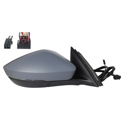 Skoda Superb Iii 2015.03-*Retrovisor Dch Electrico Para Pintar Abatible Electricamente Con Memorias Con Piloto - Con Luz De Cort