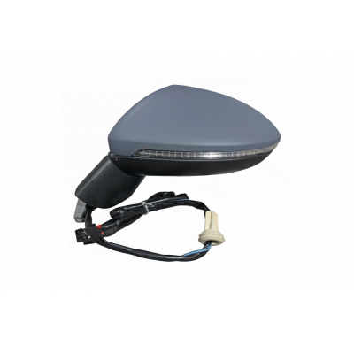 Vw Golf Vii Sw 14-*Retrovisor Izq Electrico Calefactado Abatible Electricamente Con Piloto  Para Pintar Asferico 10pin