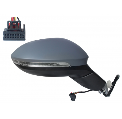 VW GOLF VIII 2019.07-*RETROVISOR DCH ELECTRICO TERMICO CONVEXO CON PILOTO 6PIN